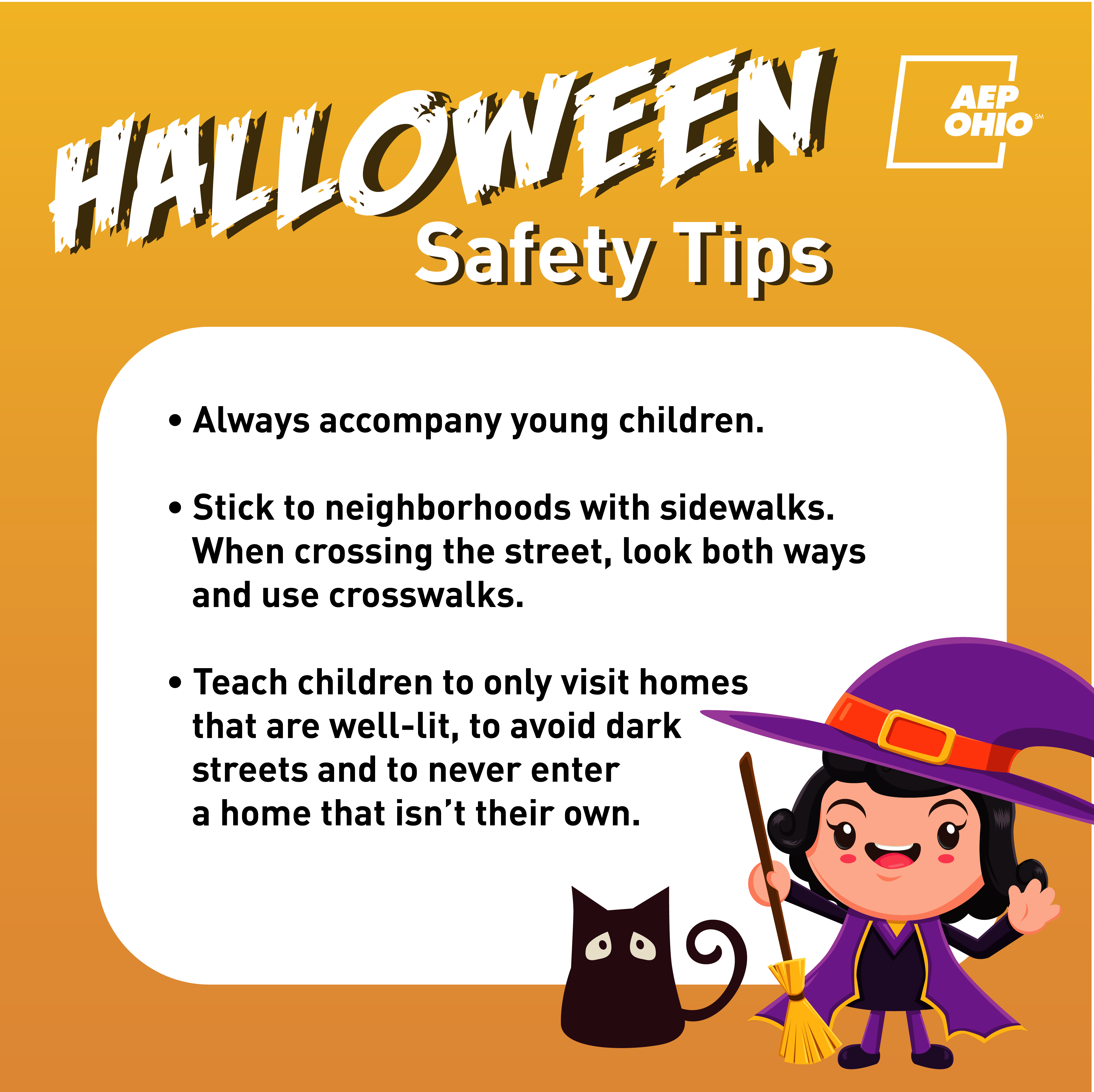 Halloween Safety Tips Graphic