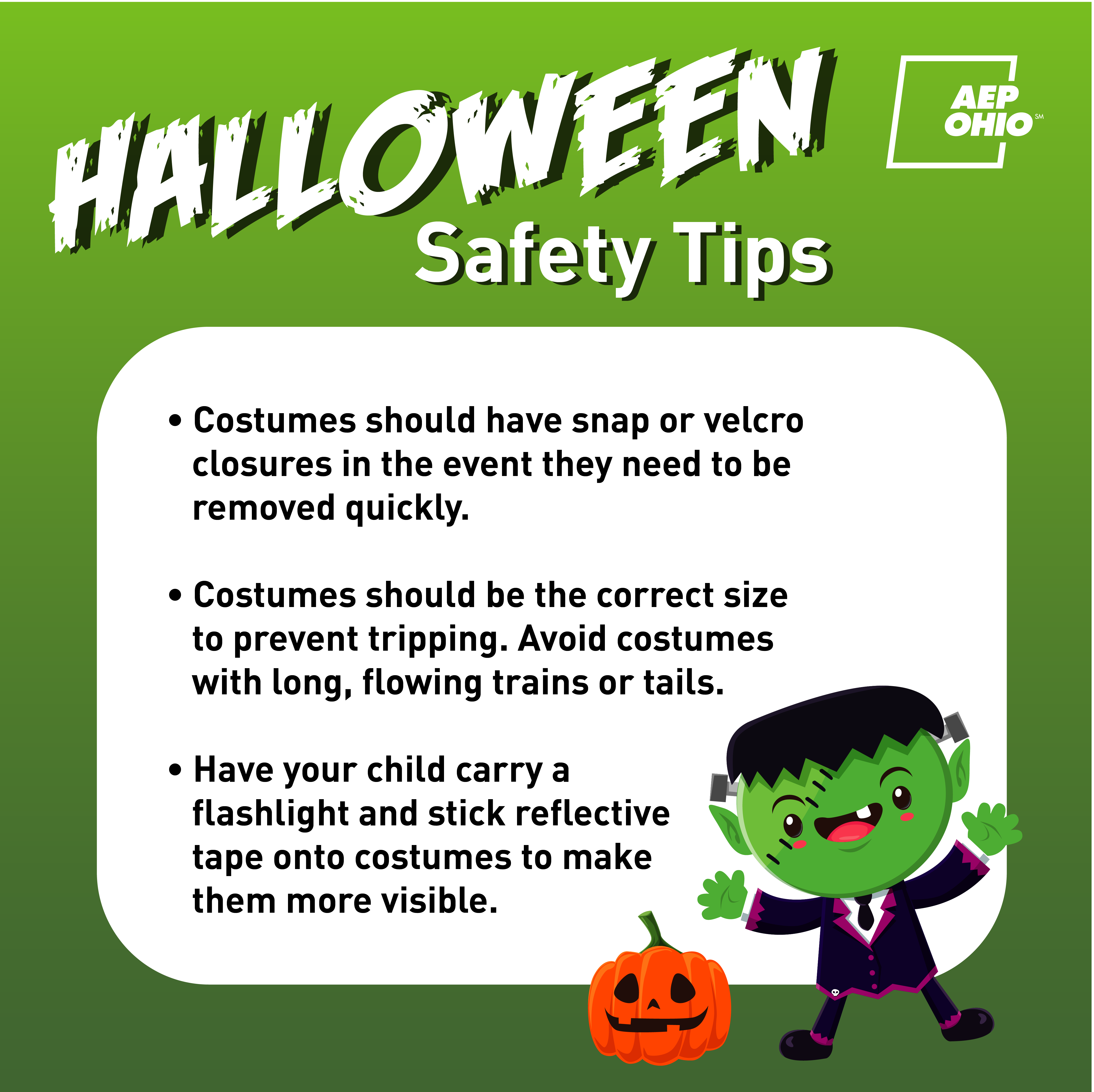 Halloween Safety Tips Graphic