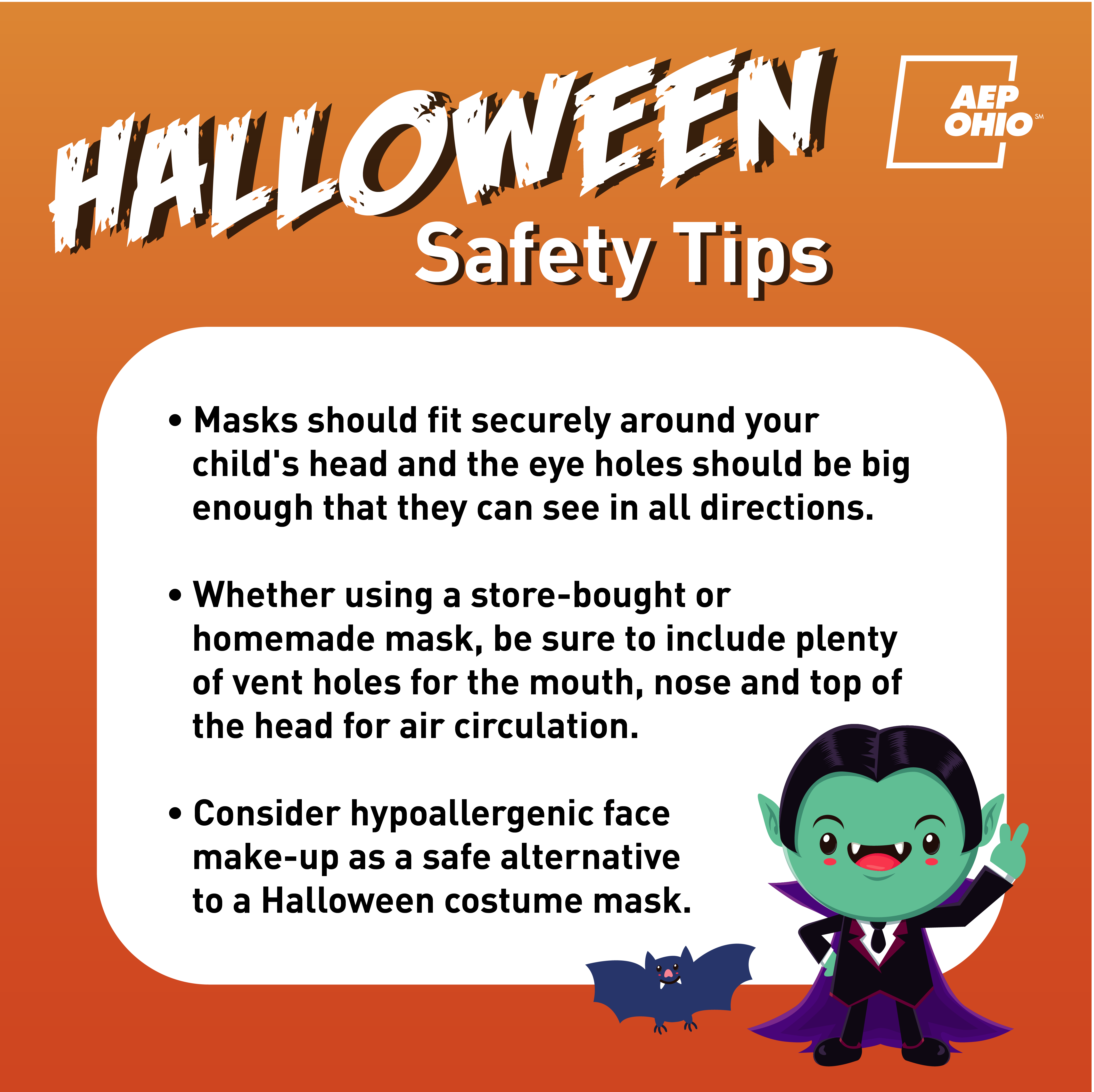 Halloween Safety Tips Graphic