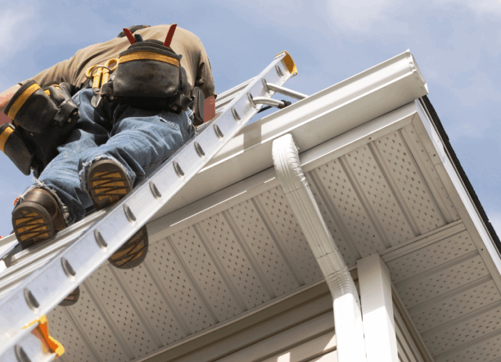 Climbing a ladder