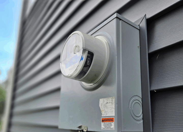 A residential electric meter